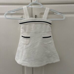 Janie and Jack 6 to 12 month cream with navy trim adorable dress